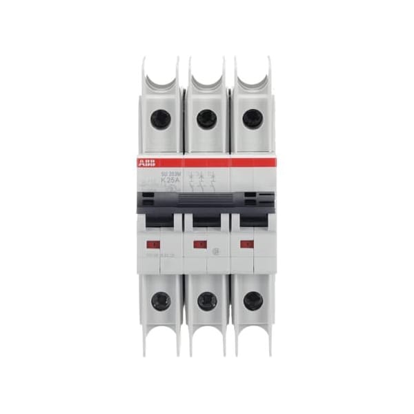 Miniature Circuit Breaker, SU203 Series, 25A, 3 Pole, 400V AC, 10kA, K Curve